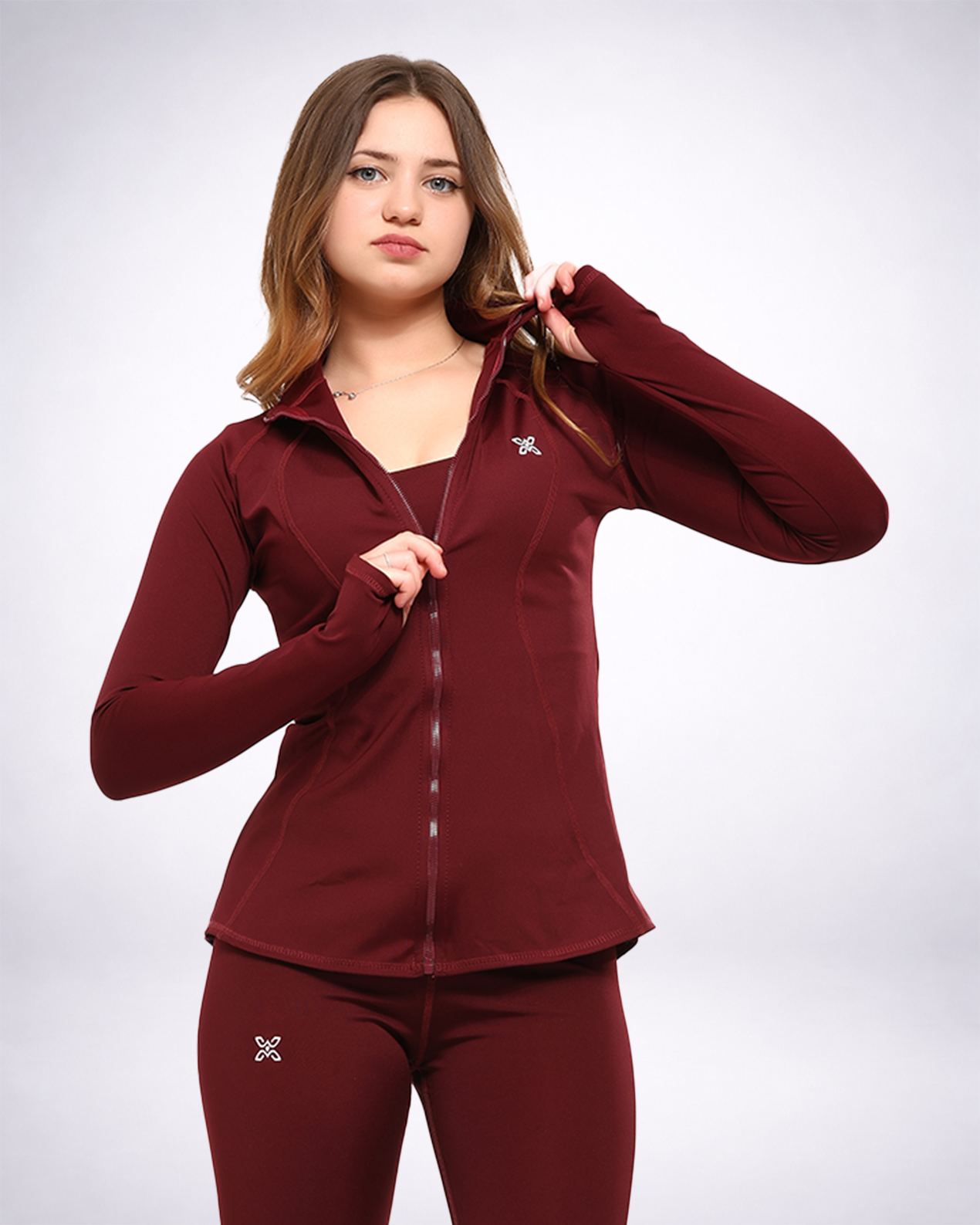 Burgundy Longline Performance Jacket