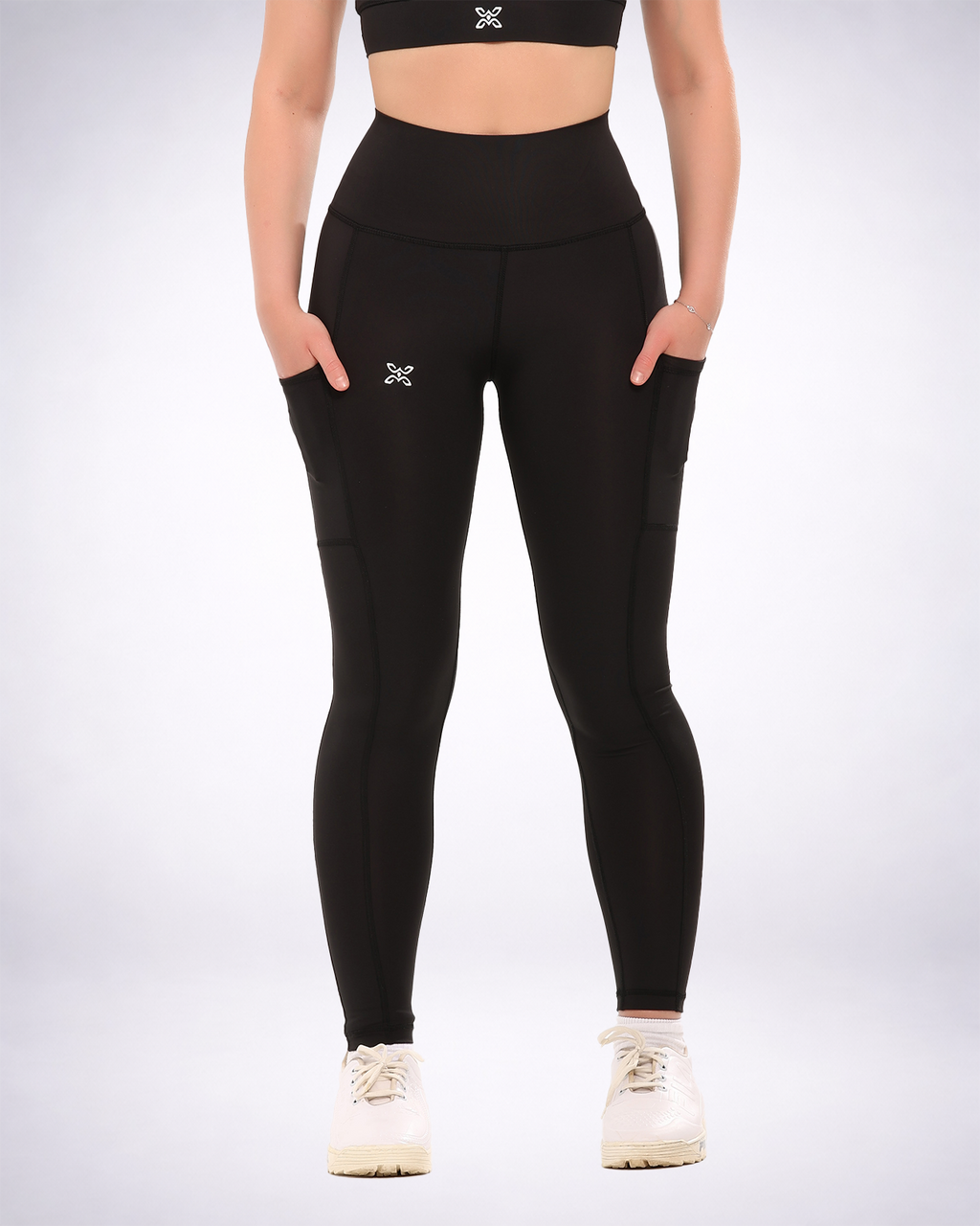 Black Dual Side Pocketed Leggings