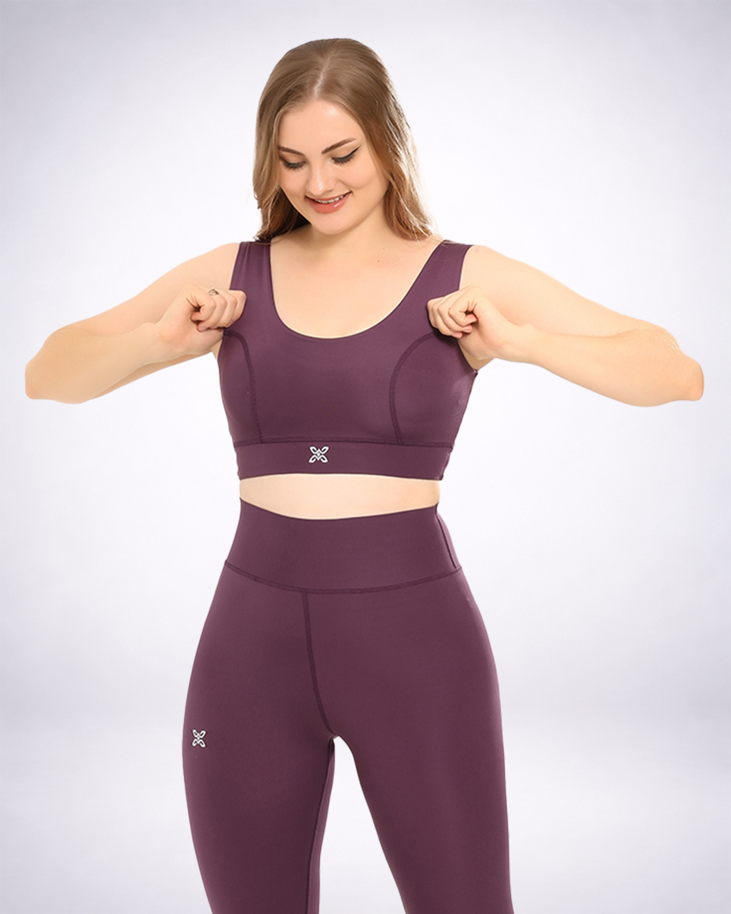Topping Performance Purple Sports Bra - U Back