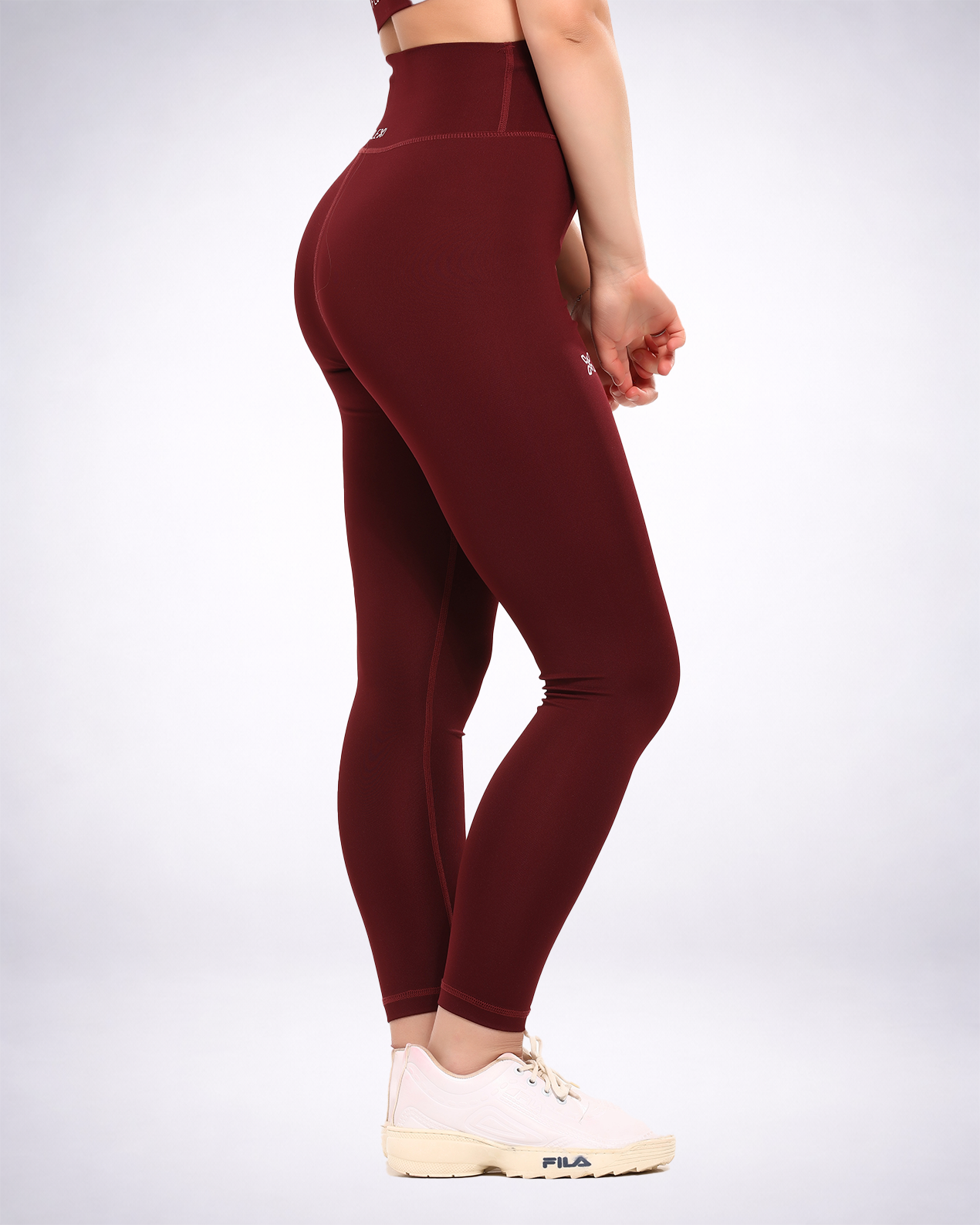 Burgundy Basic Leggings