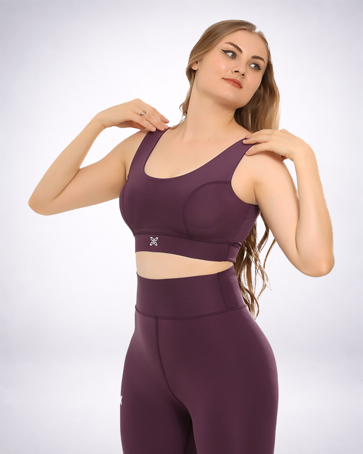Topping Performance Purple Sports Bra - U Back