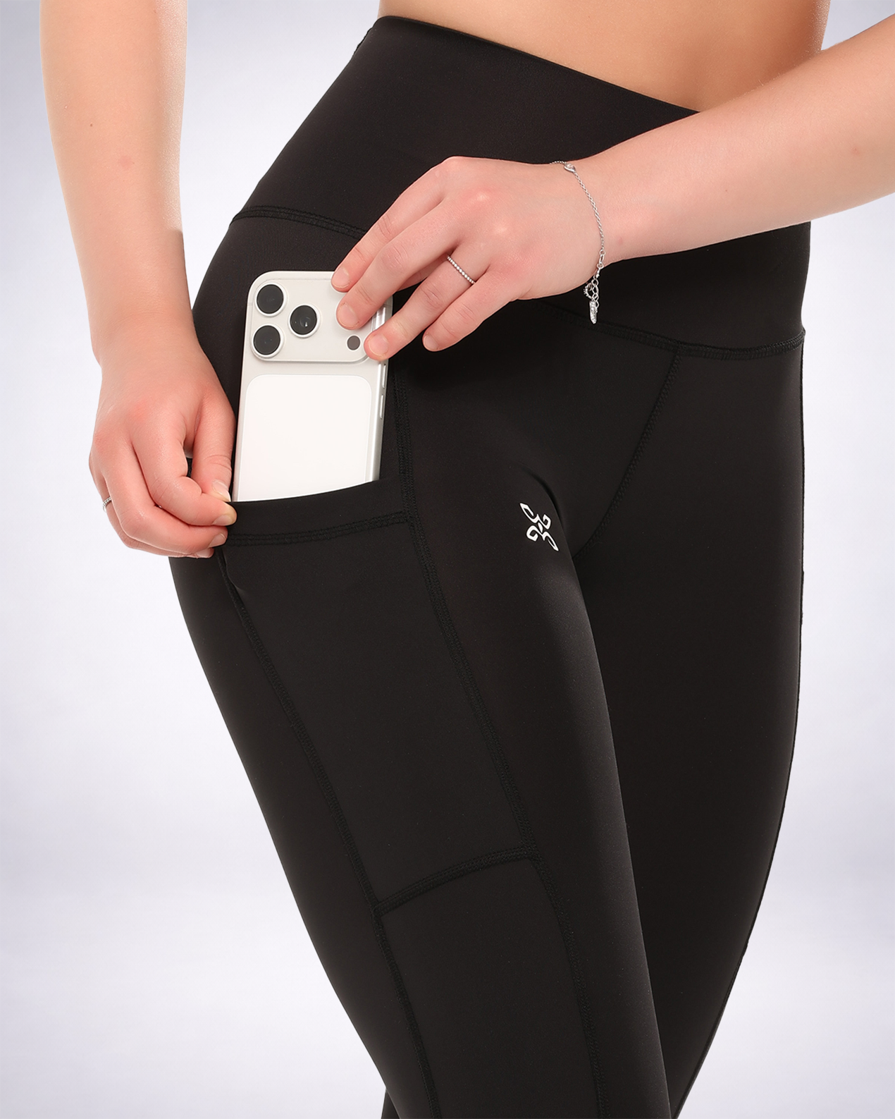 Black Dual Side Pocketed Leggings