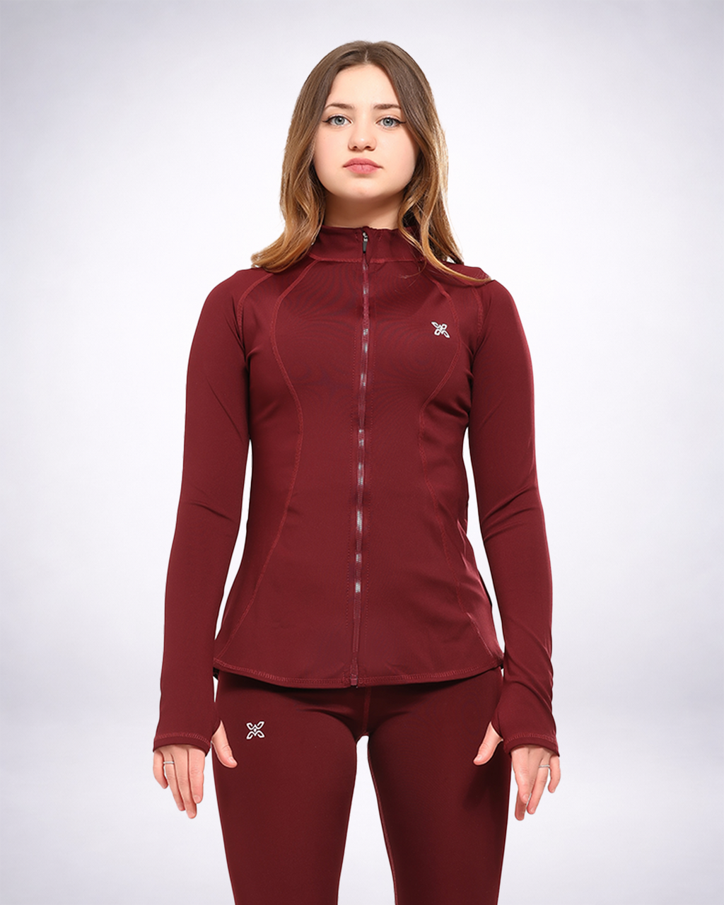 Burgundy Longline Performance Jacket