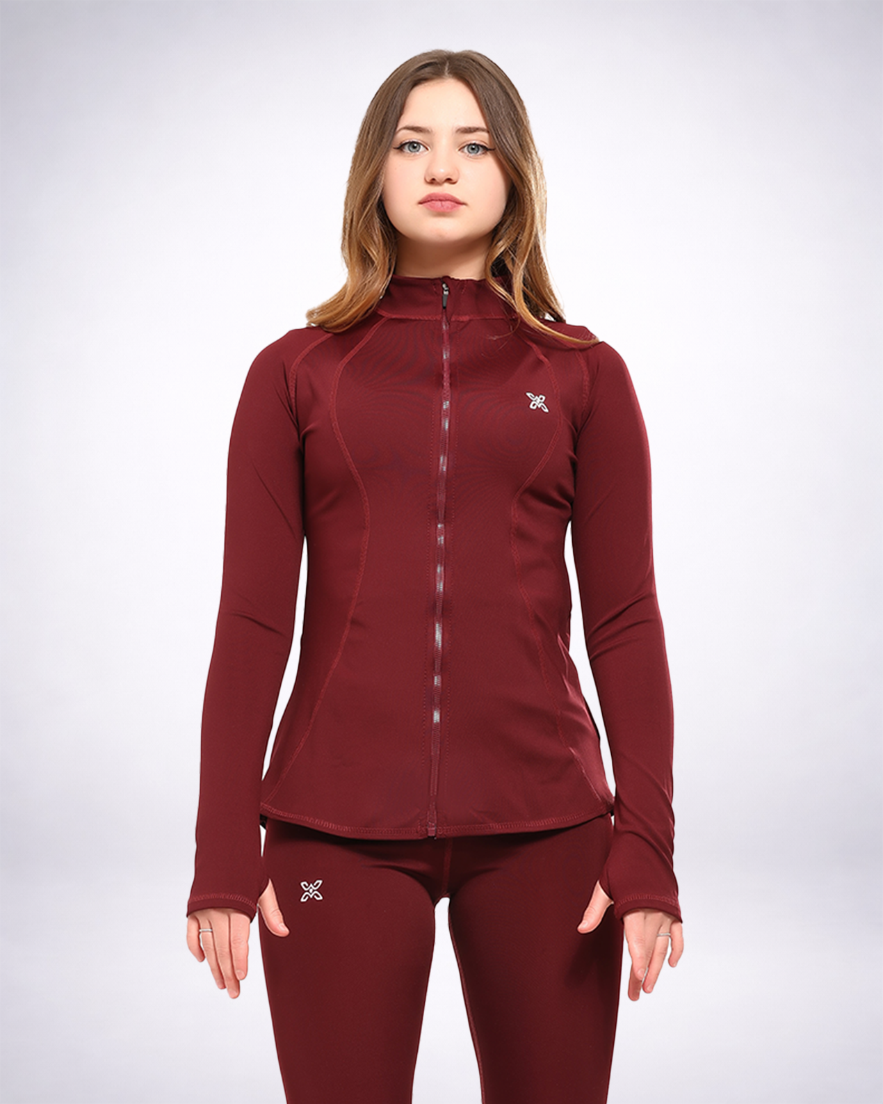Burgundy Longline Performance Jacket