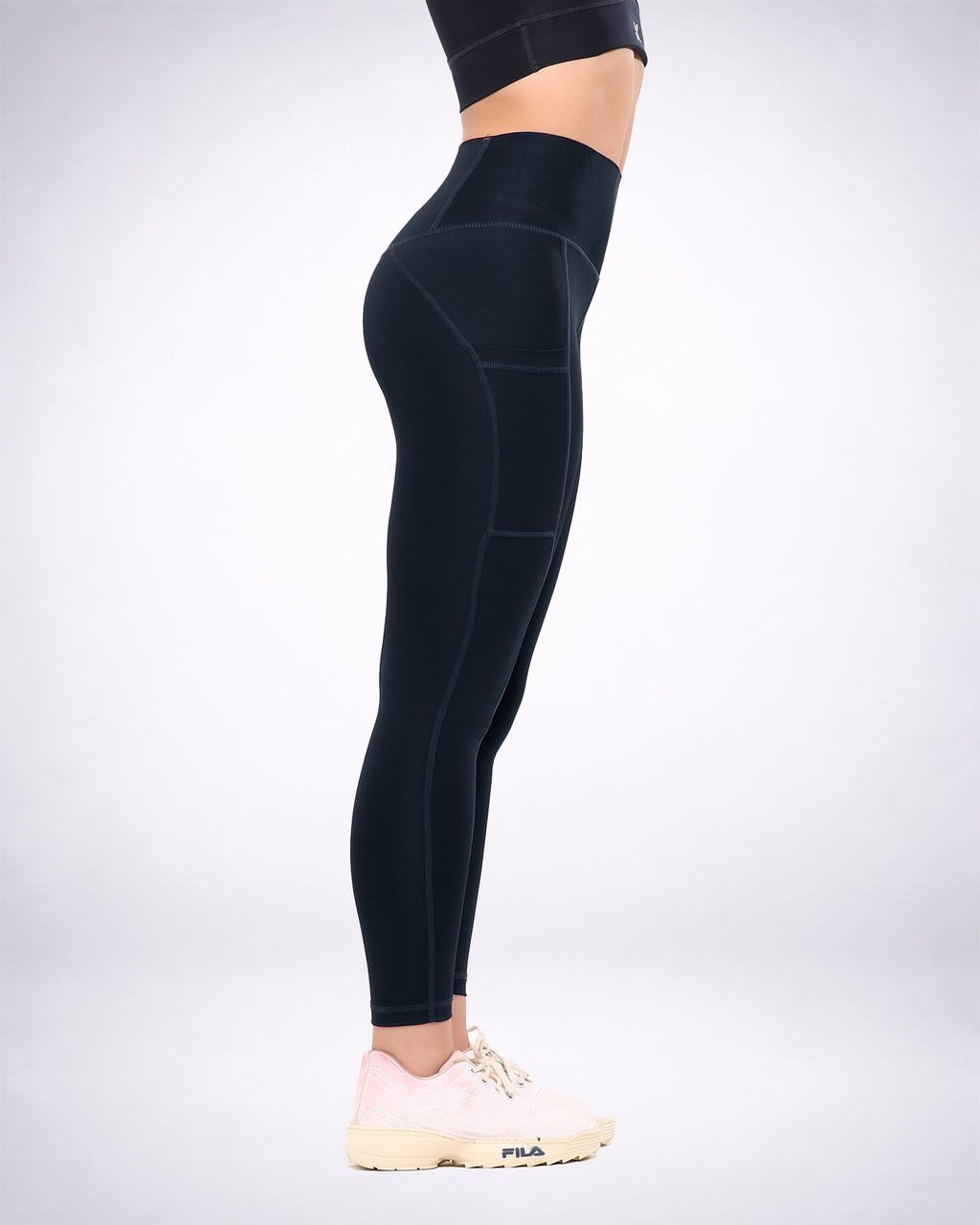 Navy Dual Side Pocketed Leggings