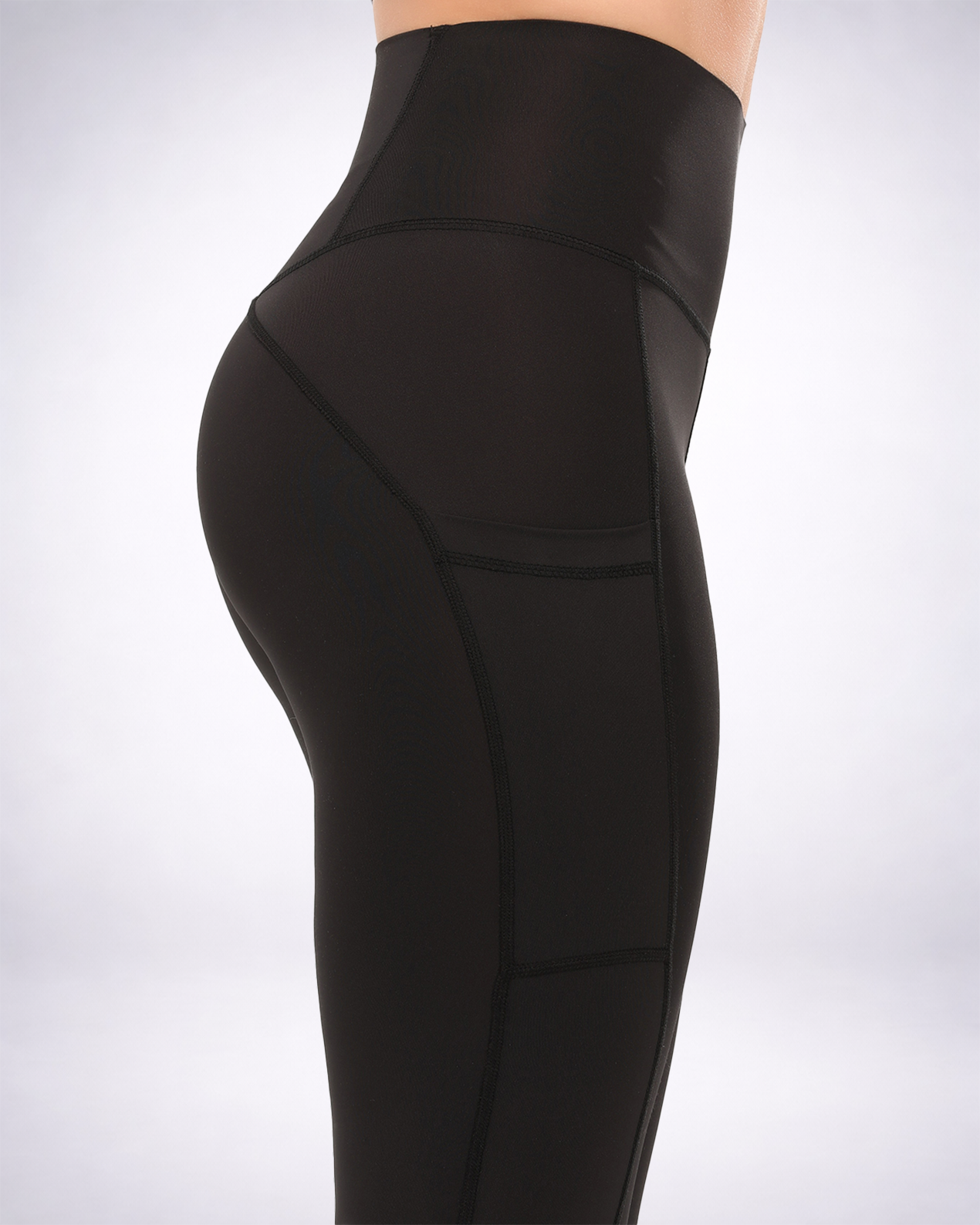 Black Dual Side Pocketed Leggings