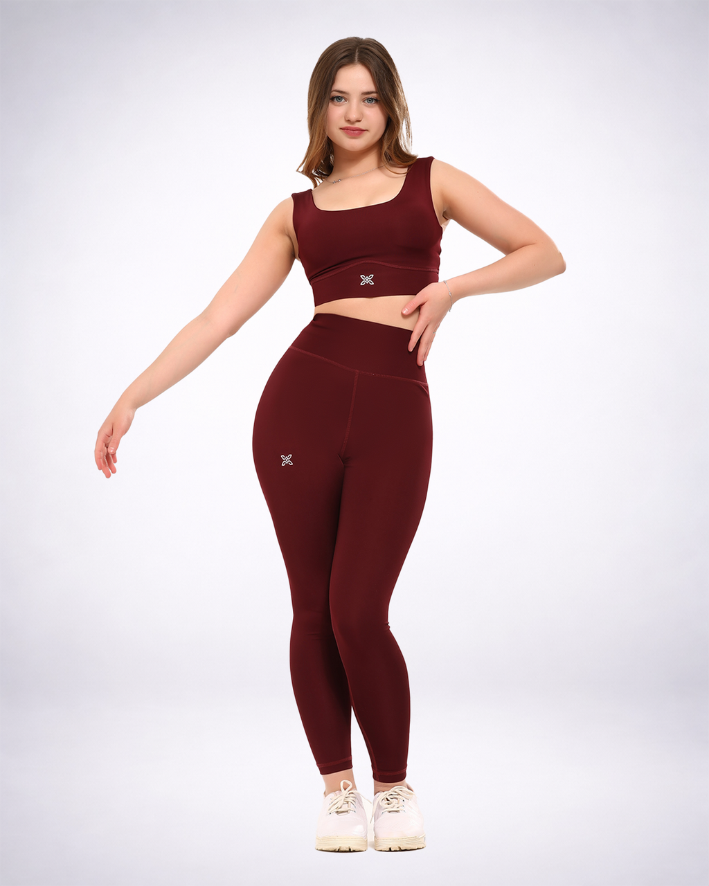 Burgundy Basic Leggings