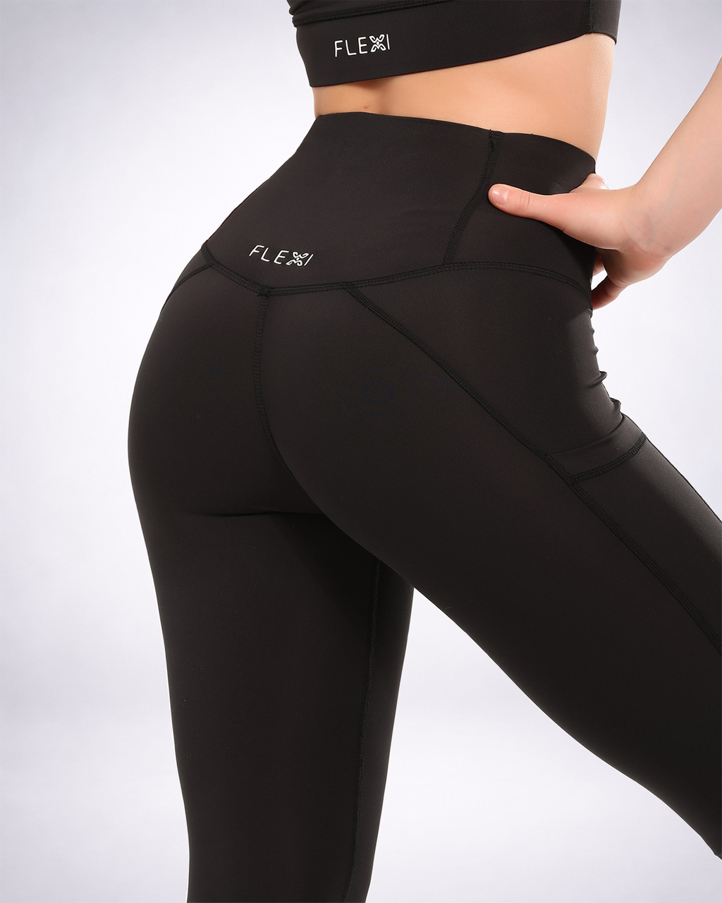 Black Dual Side Pocketed Leggings