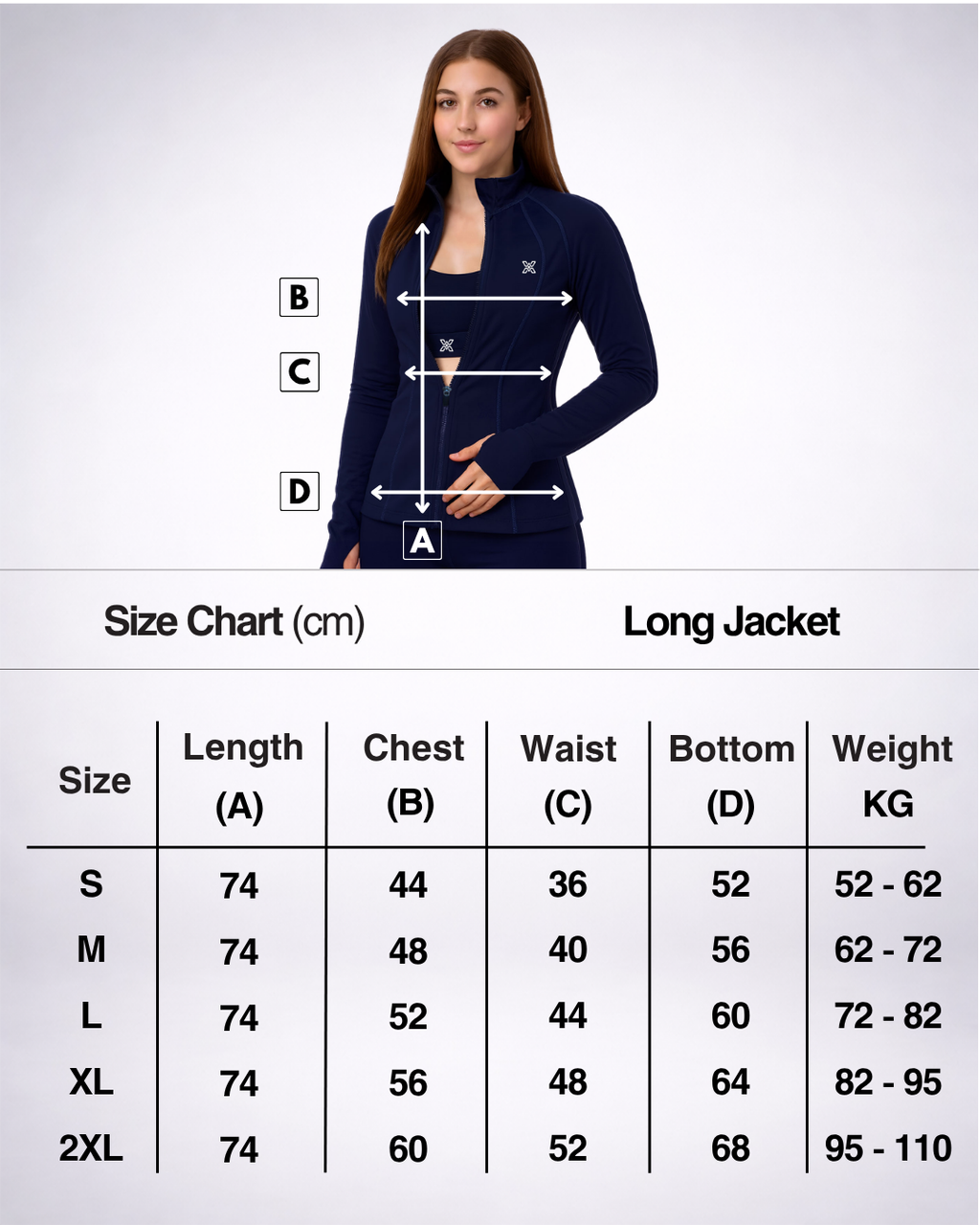 Navy Longline Performance Jacket