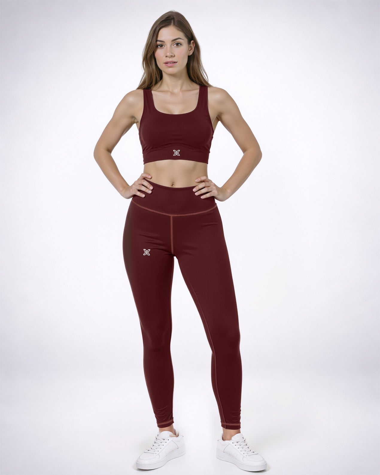 Burgundy Basic Leggings