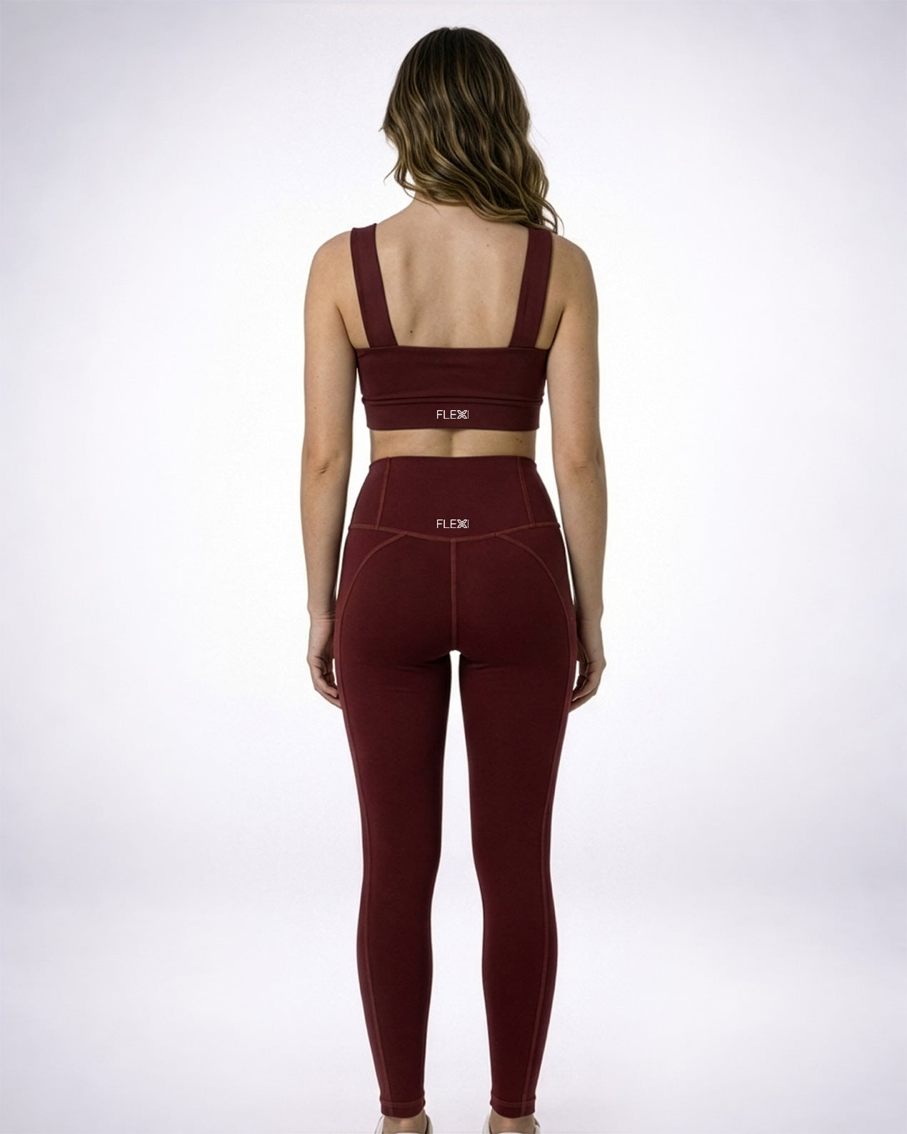 Burgundy Dual Side Pocketed Leggings