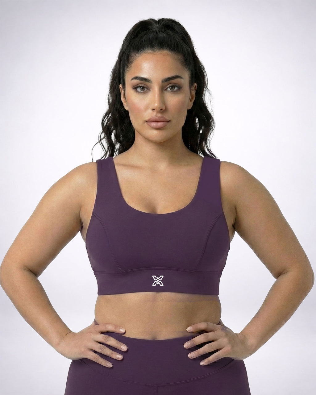 Topping Performance Purple Sports Bra - U Back