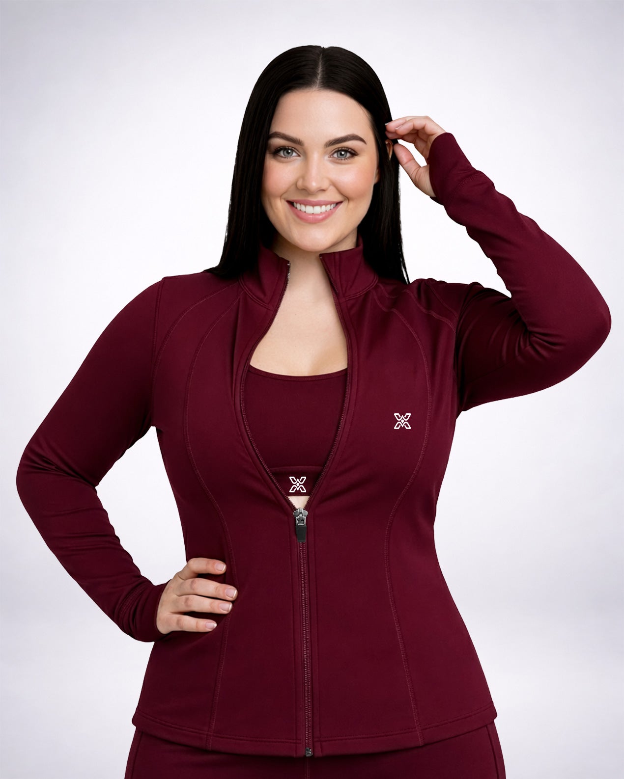Burgundy Longline Performance Jacket