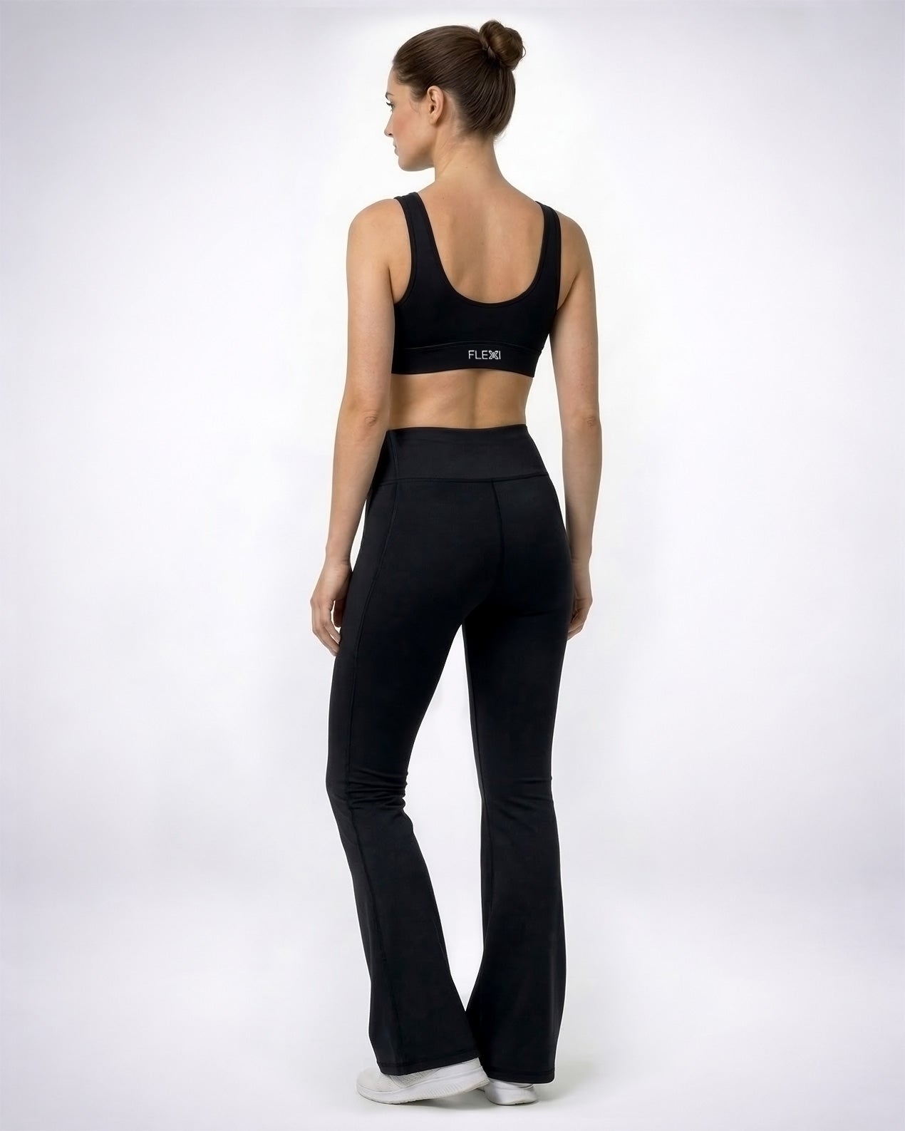 Black High-Waisted Flare Leggings