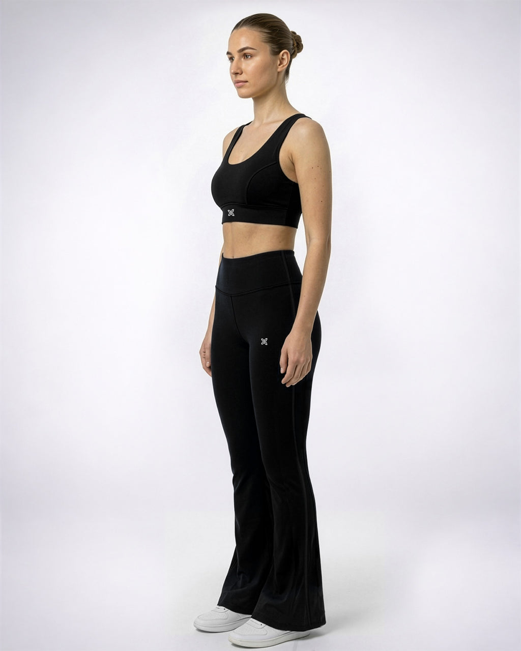 Black High-Waisted Flare Leggings