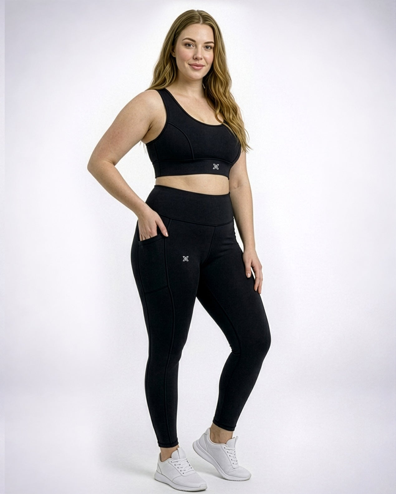 Black Dual Side Pocketed Leggings