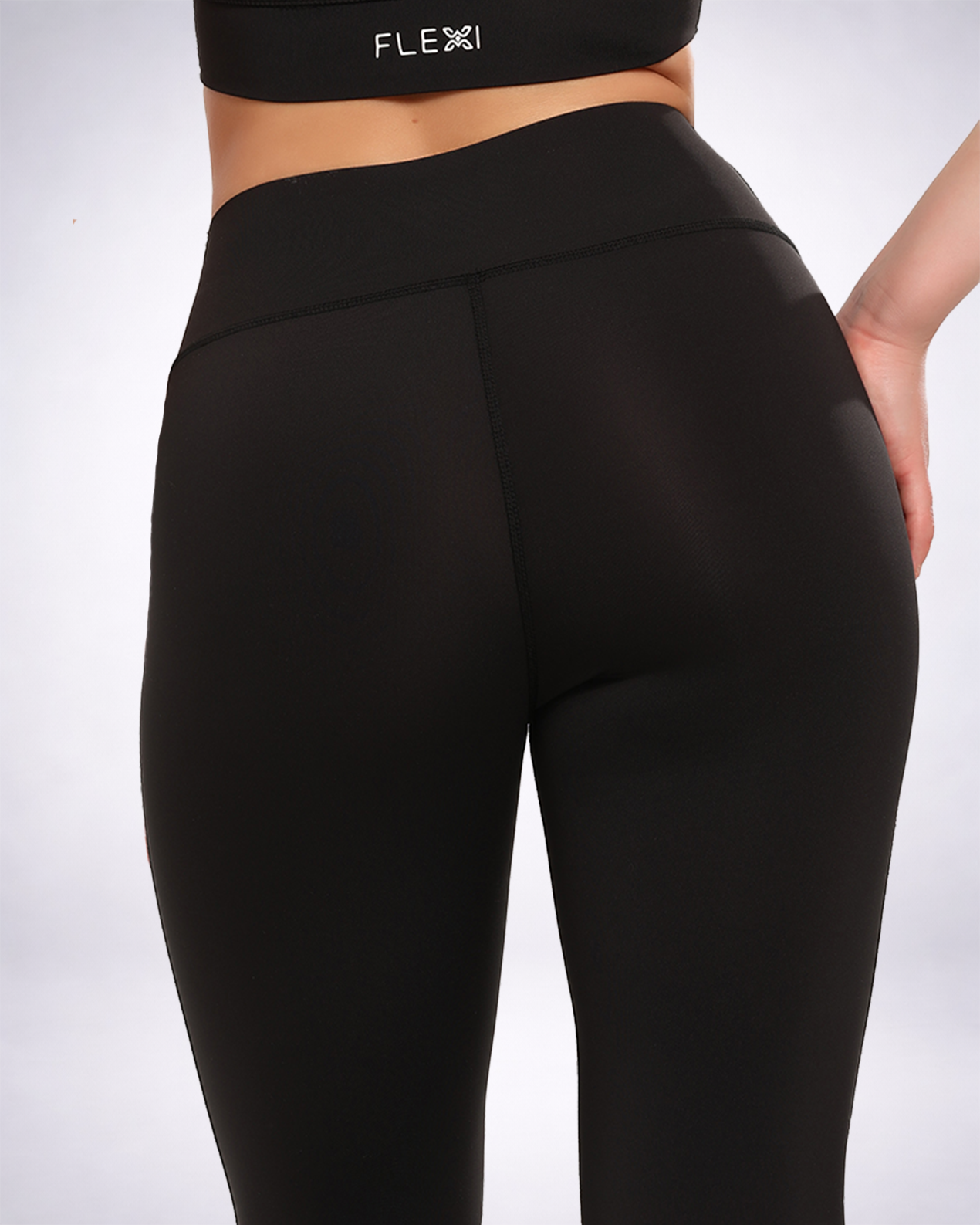 Black High-Waisted Flare Leggings